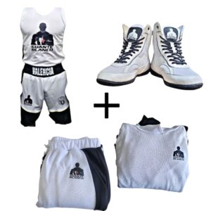 Kit 4×3 — Uniforme de Boxeo + Botas de Boxeo Clásicas + Sudadera Clásica